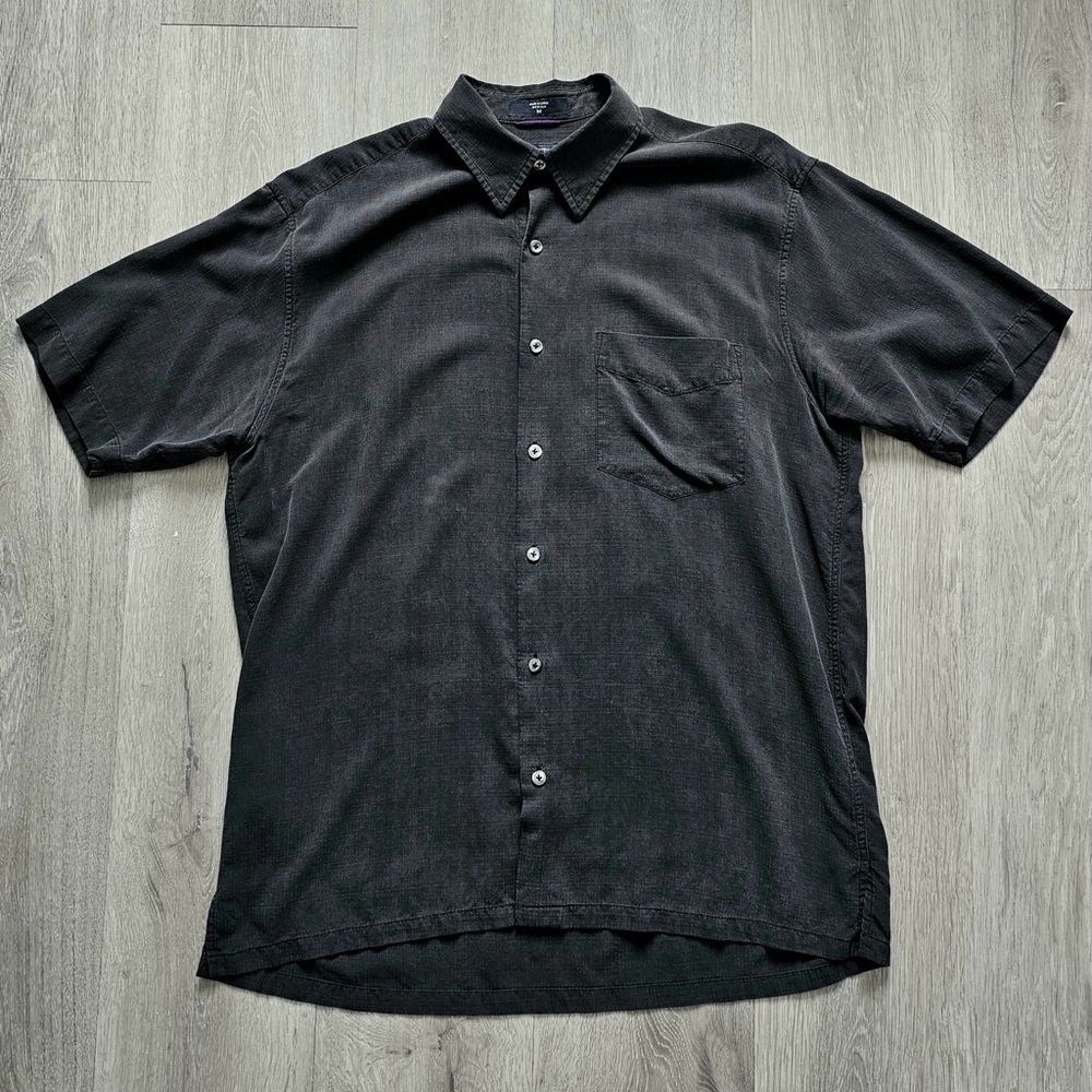 Nautica Men’s Black Short Sleeve Button Down Shirt Sz M